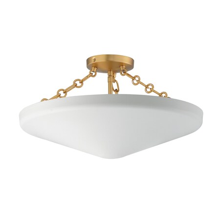 Maxim Lighting Artemis 3-Light Flush Mount, Natural Aged Brass 22450WTNAB